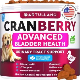 Dog UTI Treatment Cranberry Supplement & Bladder Control for Dogs Urinary Tract Infection Incontinence Pill Bladder Stones UTI Medicine Treats 12