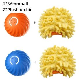 Pet Dog Rubber Ball Toys For Dogs Resistance To Bite Dog Chew Toys Puppy Pets Dogs Training Products (Option: BlueOrange2Urchin Set)