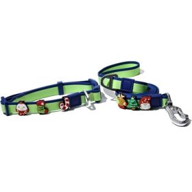 The New Dual-Color Embossed Pet Leash Set Is A Pet Product That Combines Appearance, Fun And Practicality. It Not Only Ensures A Great User Exper (Option: Green-20mm)