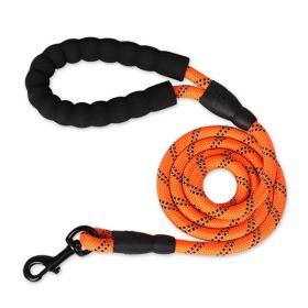 Reflective Dog Leash Nylon Pet Dog Leash Rope For Small Medium Large Dogs Walking Training Pet Suppiles (Option: Orange)