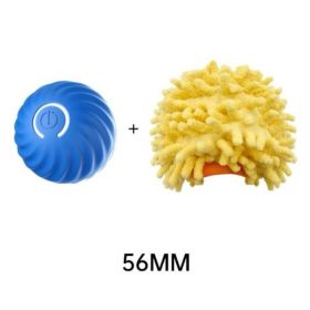 Pet Dog Rubber Ball Toys For Dogs Resistance To Bite Dog Chew Toys Puppy Pets Dogs Training Products (Option: Blue sea urchin sleeve 56mm)